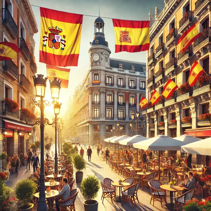 Pueblo blanco andaluz y ruta soleada por España